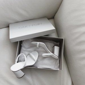 Oak + Fort White Sandals (Brand New)